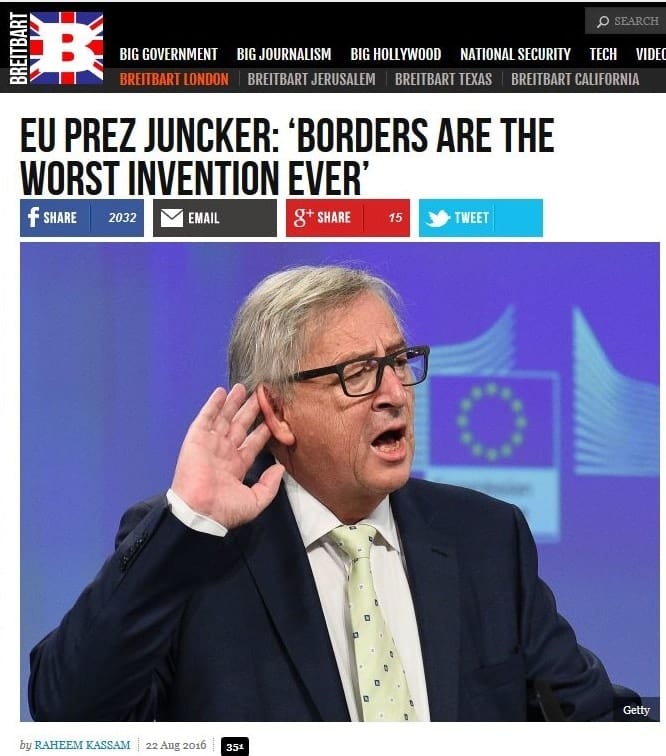 Juncker: granice są najgorszym wynalazkiem polityków w historii