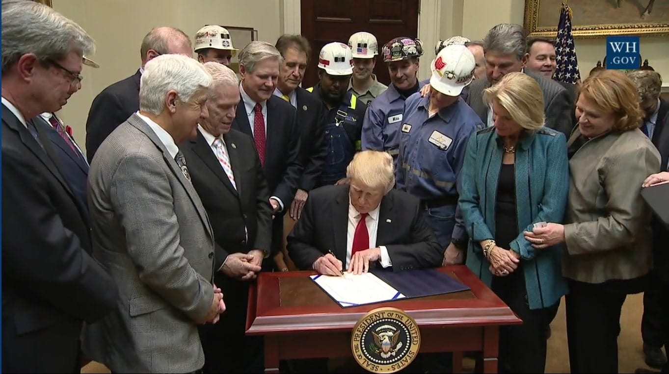 Trump popiera górnictwo