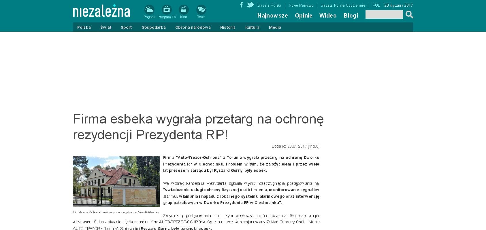 Esbecy będą ochraniać prezydenta.