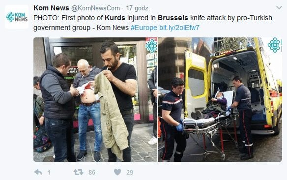Turcy zaatakowali Kurdów w Brukseli