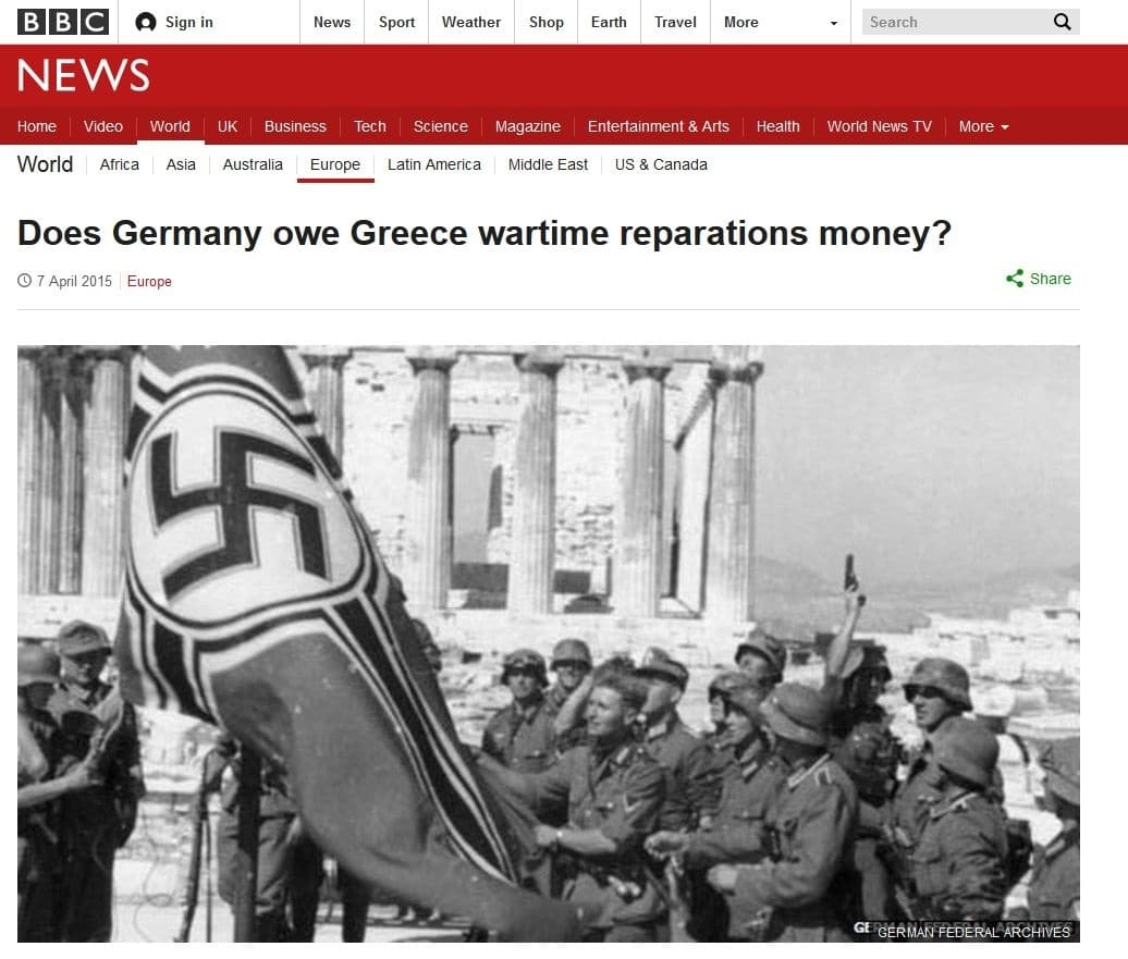 Grecja domaga się od Niemiec reparacji wojennych
