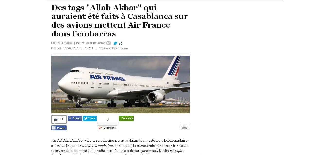 Seria incydentów z udziałem samolotów Air France