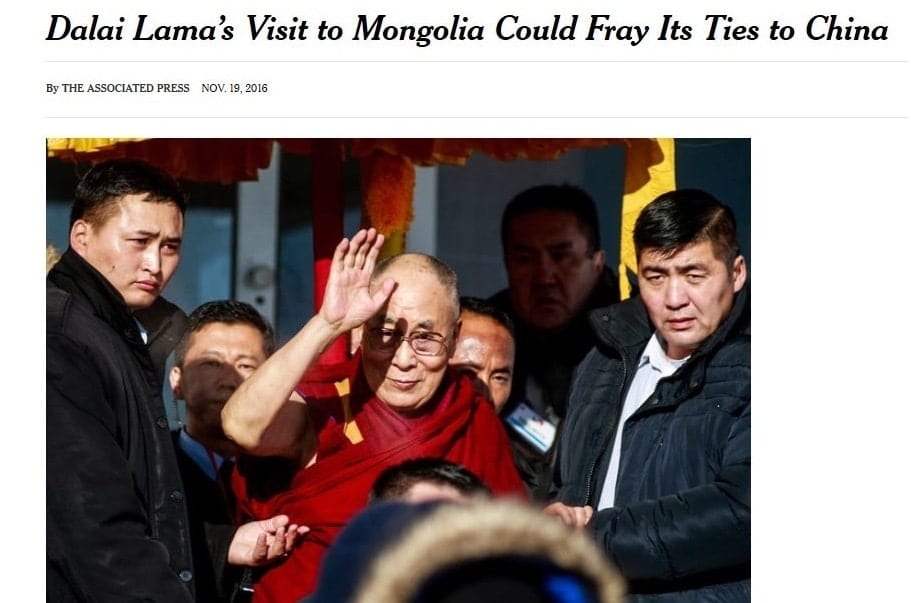 Dalajlama, pomimo sprzeciwu Chin, spotkał się z buddystami w Mongolii