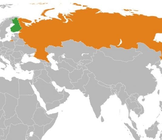 Rosja i Finlandia na mapie