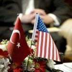 Flagi Turcji i USA