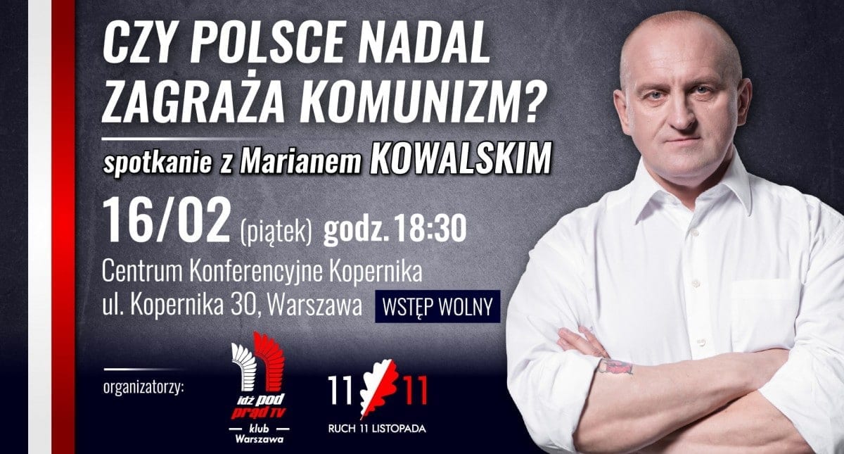 16/02/2018: Spotkanie z Marianem Kowalskim w Warszawie