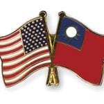 Flagi USA Tajwan - wpinka