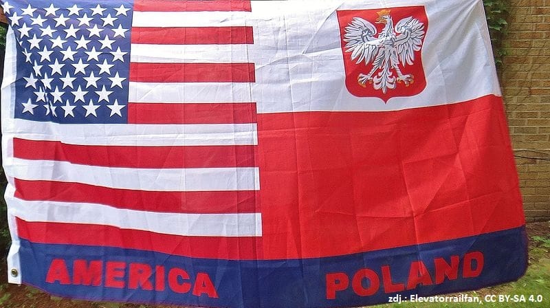 Flaga Polska USA