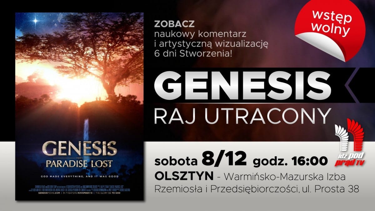 8/12/18 Genesis – Raj utracony – bezpłatna projekcja filmu / Olsztyn #IPPTV