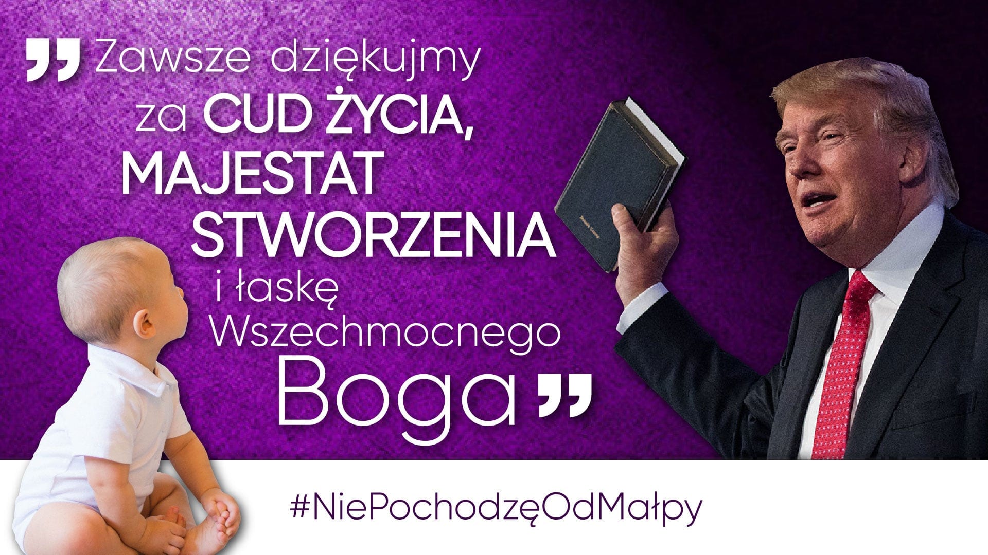 Prezydent USA Donald Trump: „Dziękujmy za cud życia, majestat stworzenia i łaskę Wszechmocnego Boga”