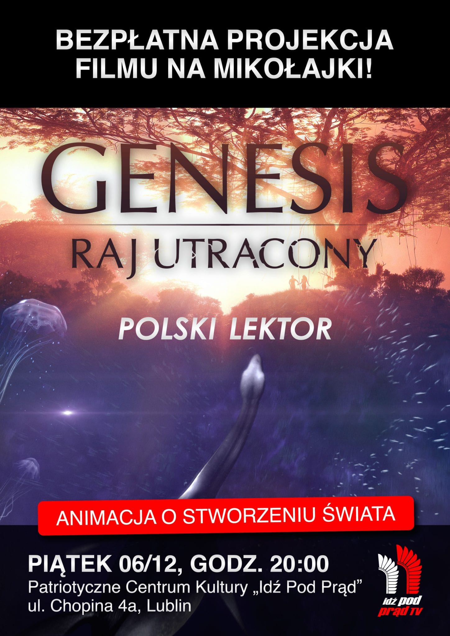 „Genesis. Raj utracony” z polskim lektorem. Bezpłatna projekcja w Patriotycznym Centrum Kultury IPP w Lublinie!