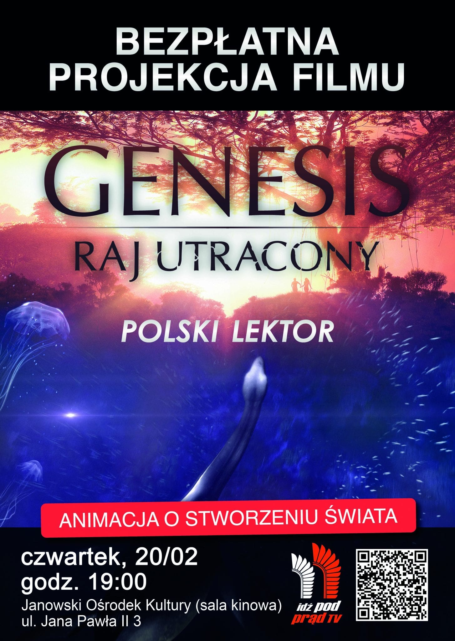 20.02 / Janów Lubelski/ film “Genesis. Raj utracony” z lektorem / WSTĘP WOLNY
