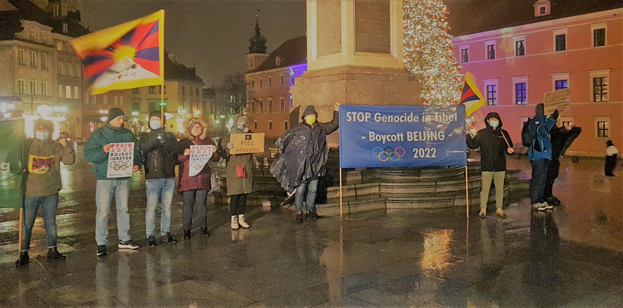 SKANDAL! Warszawa: Międzynarodowy protest przeciw Igrzyskom w Pekinie, a polskie media milczą! [RELACJA KLUBU IPP TV]