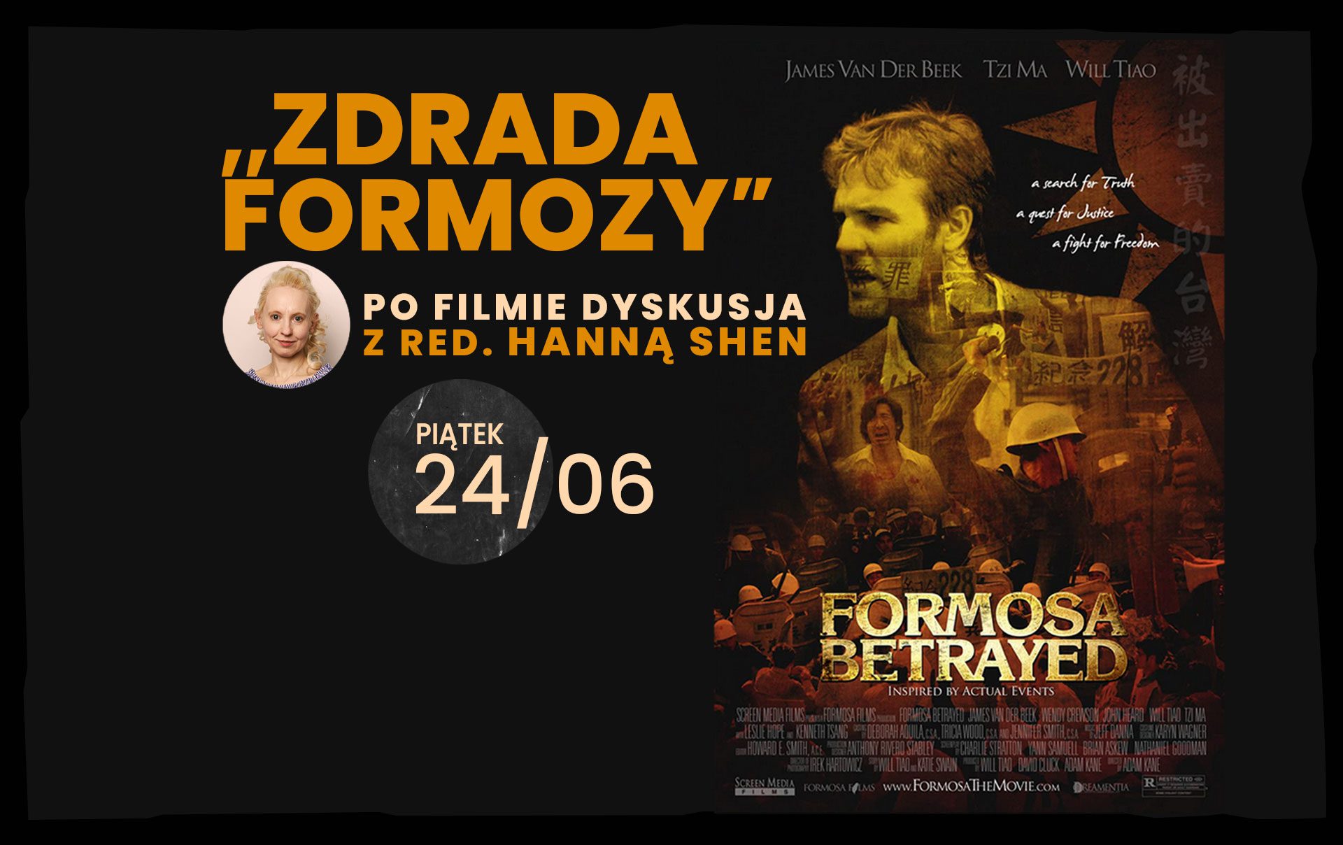 FILM „Zdrada Formozy”. Seans o 18:00 na żywo tylko w IPP TV!